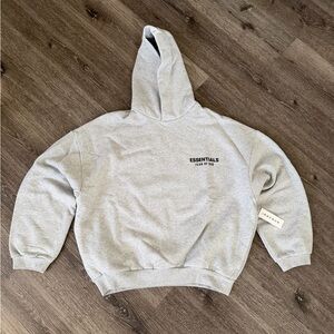 Essentials Light Heather Gray Pullover Hoodie